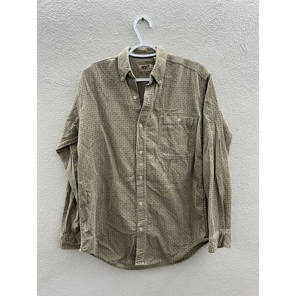 Northwest Territory Shirt Size Small NWT Naturals Mens Button Up Brown Corduroy - Picture 1 of 13